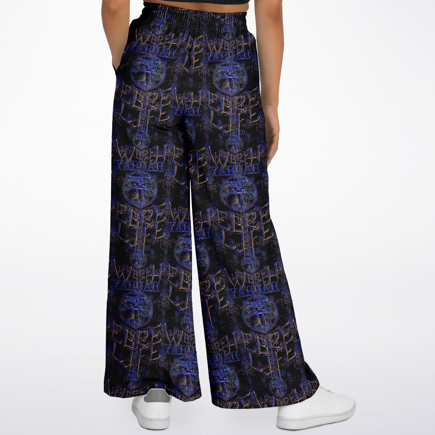 Hebrew Life 01-02 Ladies Designer Fashion Triblend Fleece Lined Flare Sweatpants