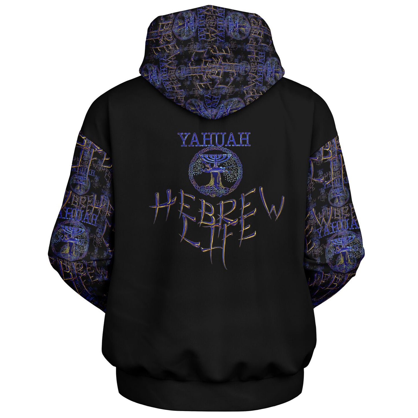 Hebrew Life 01-02 Designer Unisex Heavyweight Oversized Fleece Lined Pullover Hoodie