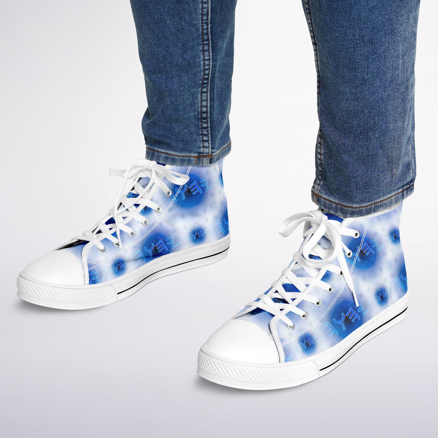 Creator Yahuah 01: Moon, Air & Water Urban Peak High Top Unisex Canvas Shoes
