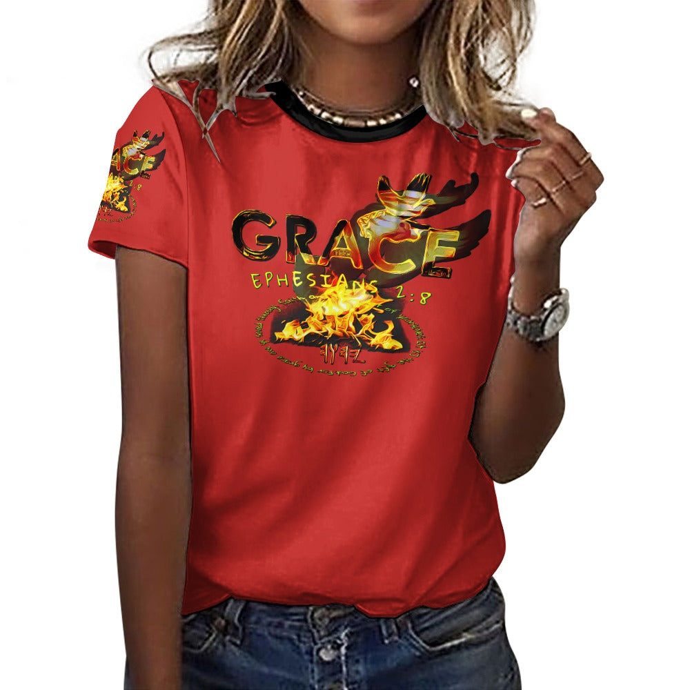 Grace 101-01 Ladies Designer Cotton T-Shirt (4 colors)