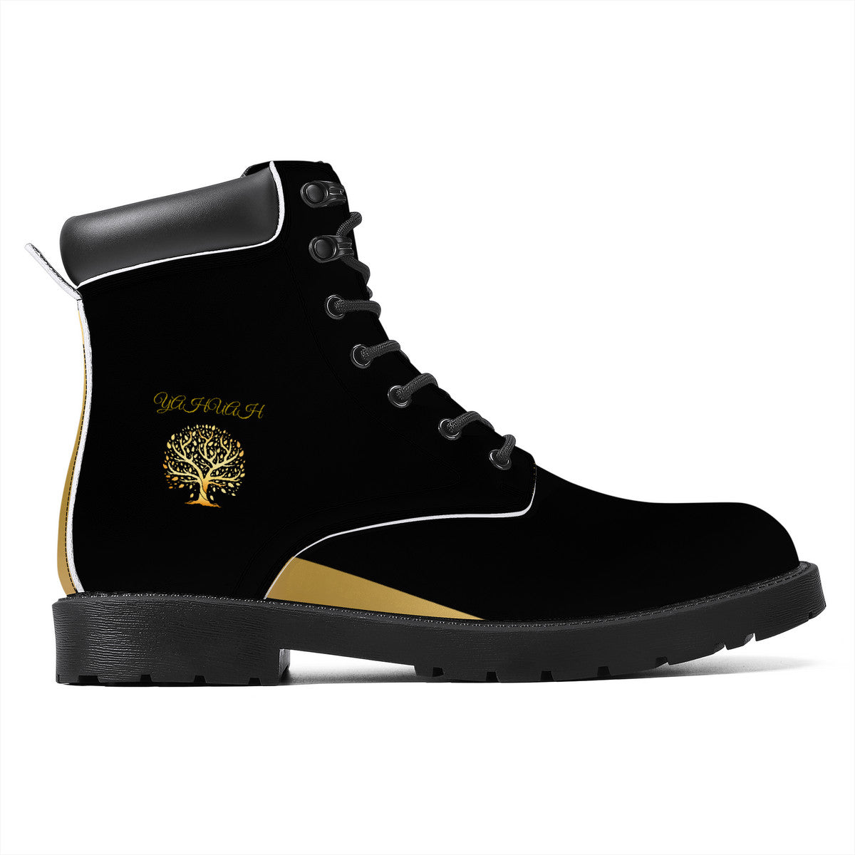 Yahuah-Tree of Life 01 Elect PU Leather All Season Unisex Boots