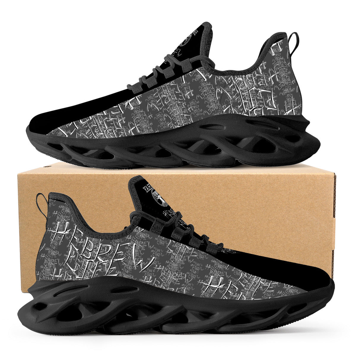 Hebrew Life 01-01 Mesh Knit Flex Unisex Sneakers