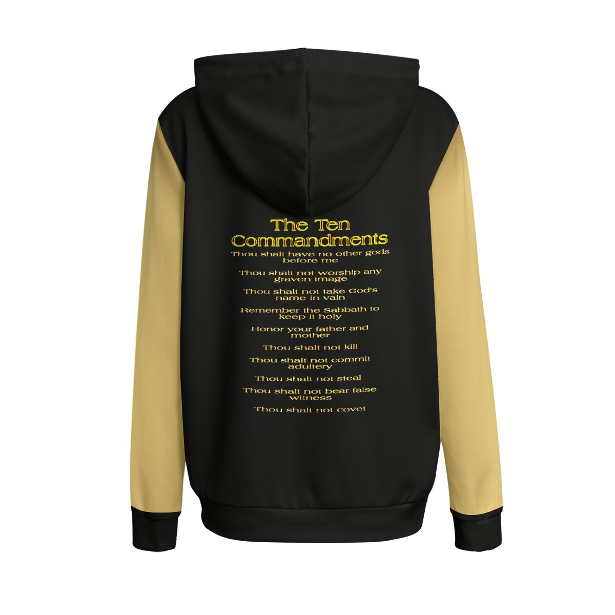 Ten Commandments 01 Ladies Designer Triblend Pullover Hoodie