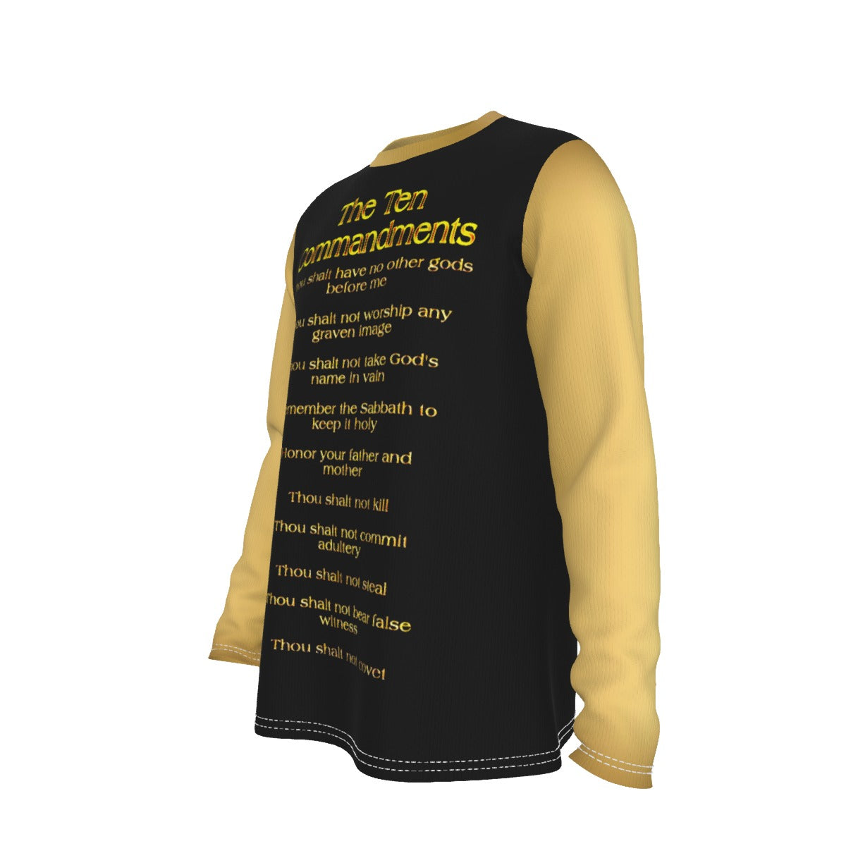 Ten Commandments 01 Men's Designer Long Sleeve T-shirt