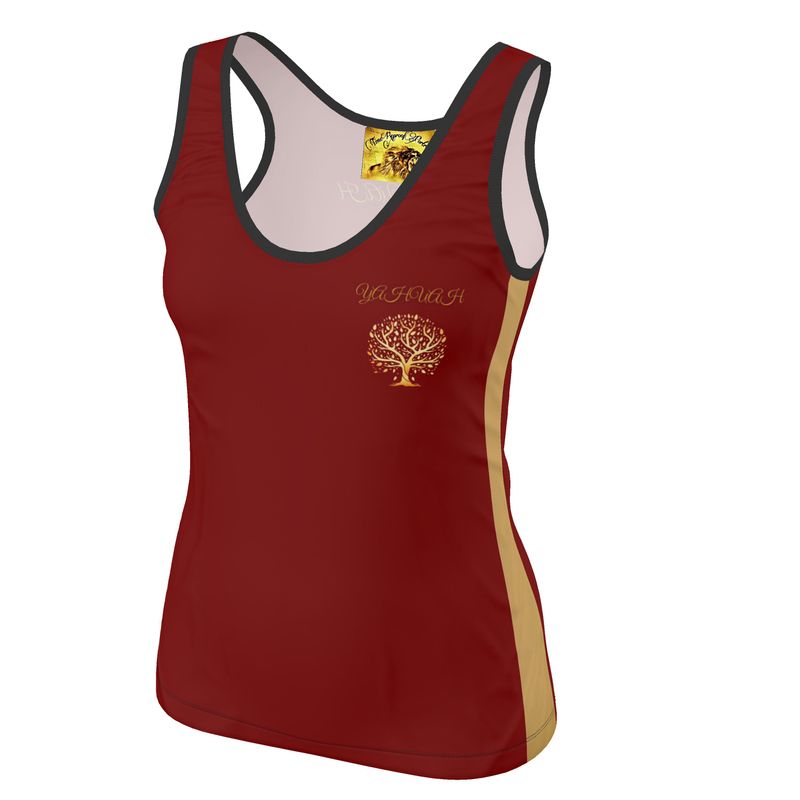 Yahuah-Tree of Life 01 Election Ladies Designer Scoop Neck Tank Top
