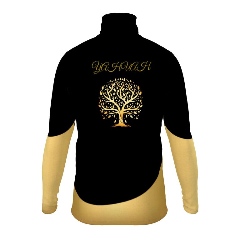 Yahuah-Tree of Life 01 Elect Camisa de cuello alto ajustada para hombre