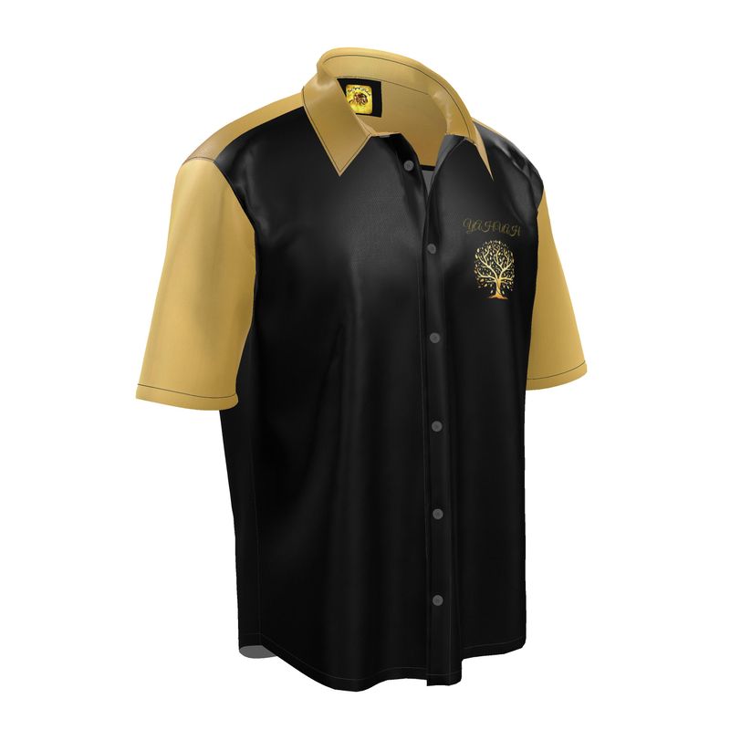 Yahuah-Tree of Life 01 Elect Men's Designer Spread Collar Shirt