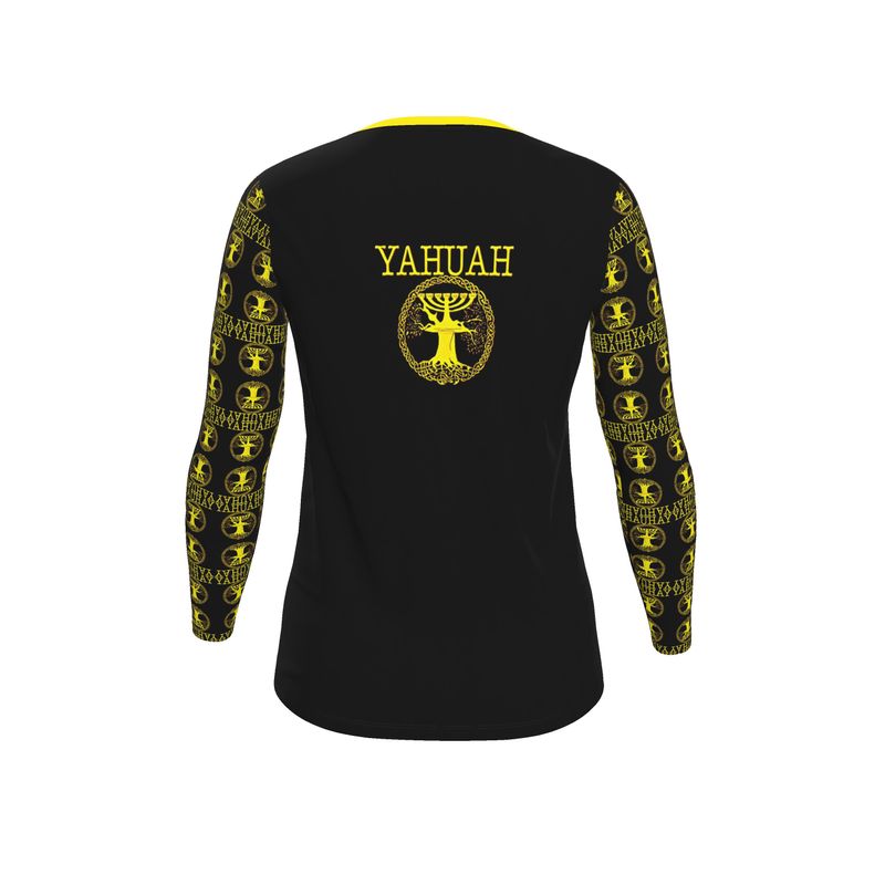 Yahuah-Tree of Life 02-01 Elect Ladies Designer Long Sleeve Jersey T-shirt