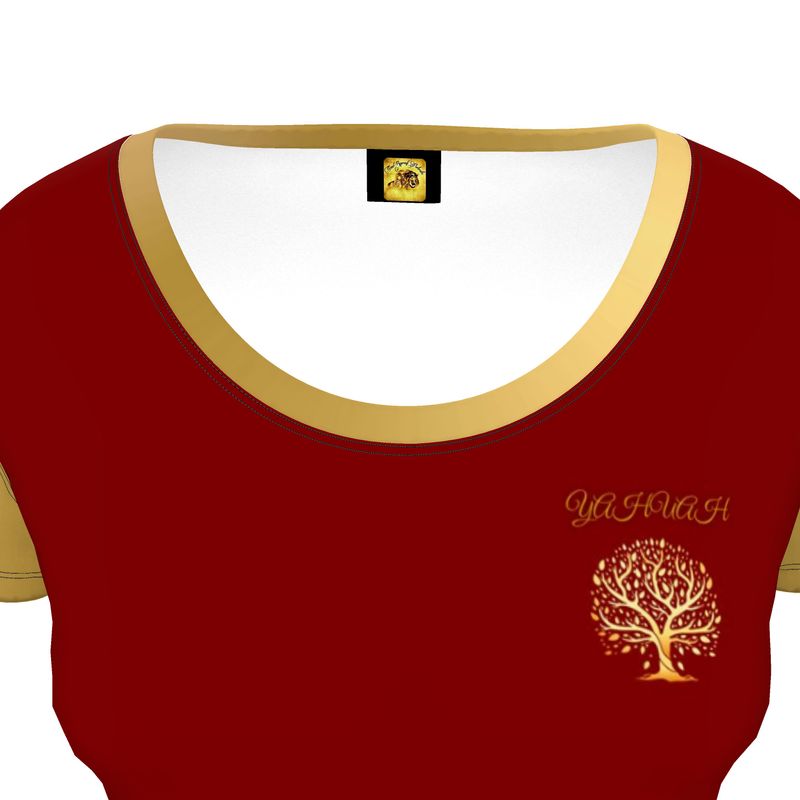 Yahuah-Tree of Life 01 Election Ladies Designer Scoop Neck T-shirt