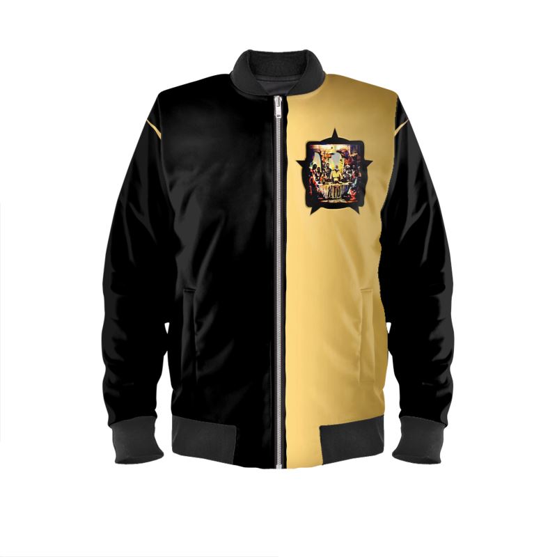 The Last Supper by KTJ 01-01 Men's Designer Bomber Jacket