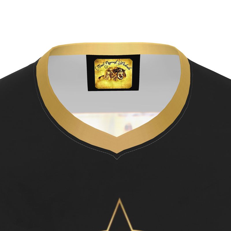 The Last Supper by KTJ 01-01 Men's Designer V-neck Long Sleeve Jersey T-shirt