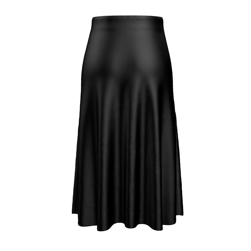 Yahuah-Tree of LIfe 01-01 Designer A-line Pleated Midi Skirt