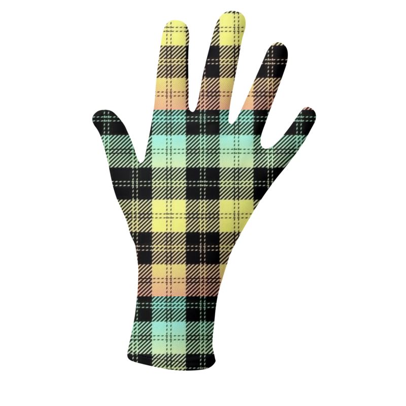 Picture Plaided 01-01 Designer Lycra Gloves