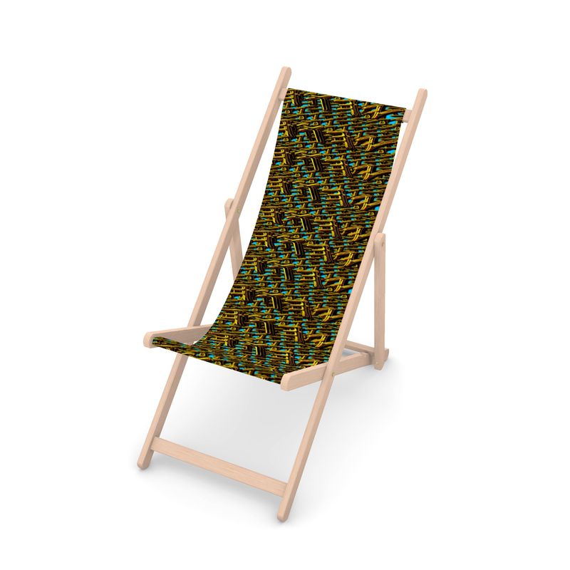 Camo Yahuah 01-01 Blue Designer Single Deckchair