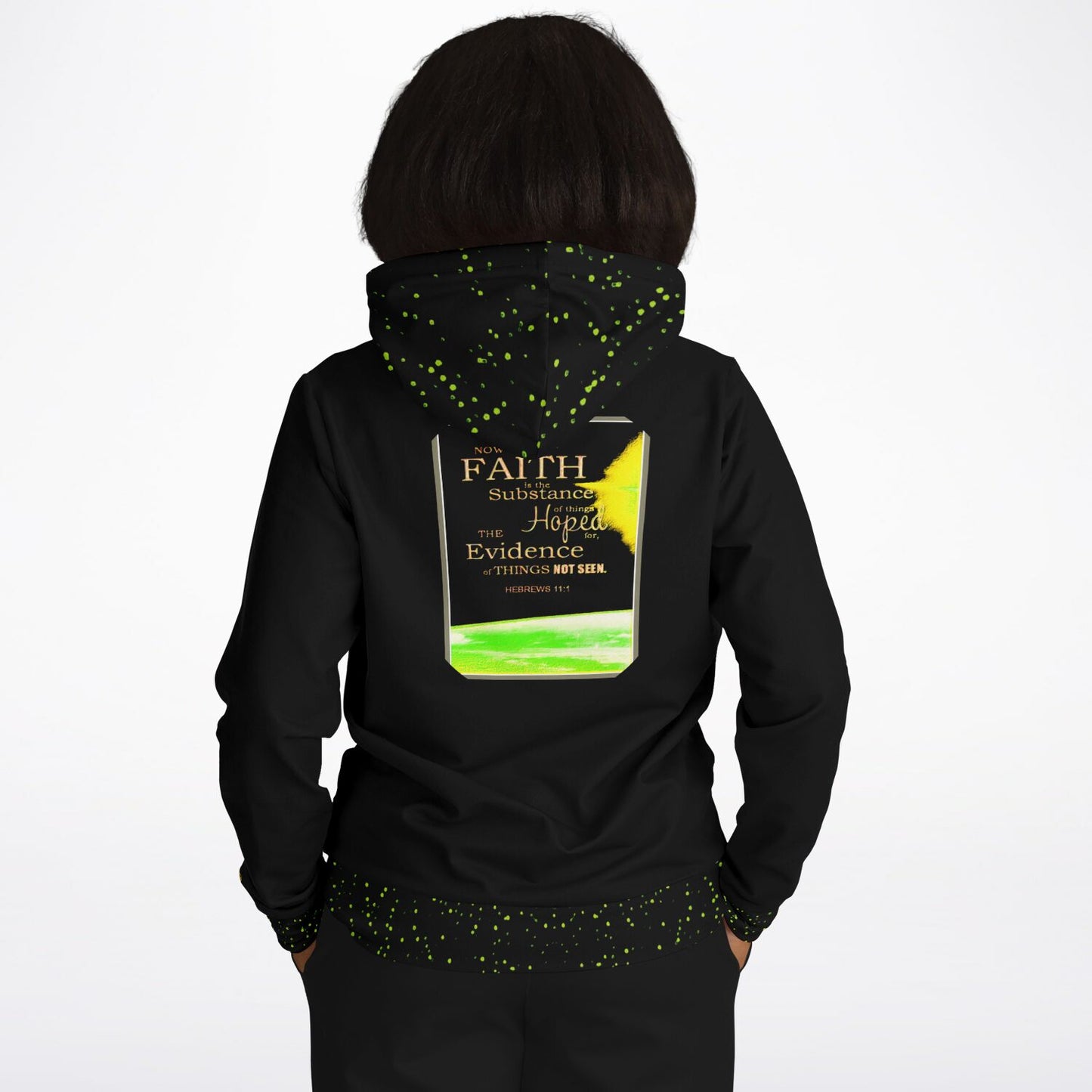 Faith 01 Designer Fashion Triblend Fleece Lined Unisex Pullover Hoodie