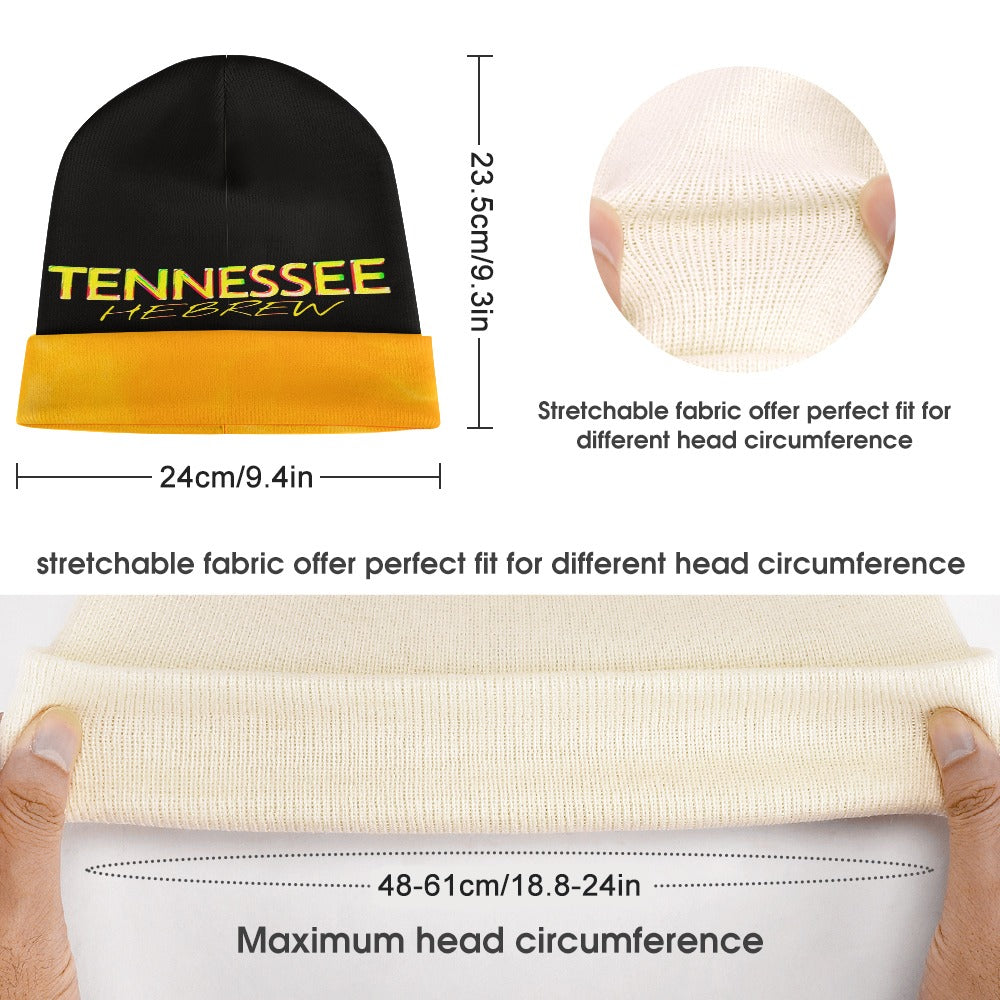 Tennessee Hebrew 01 Designer Cuffed Beanie