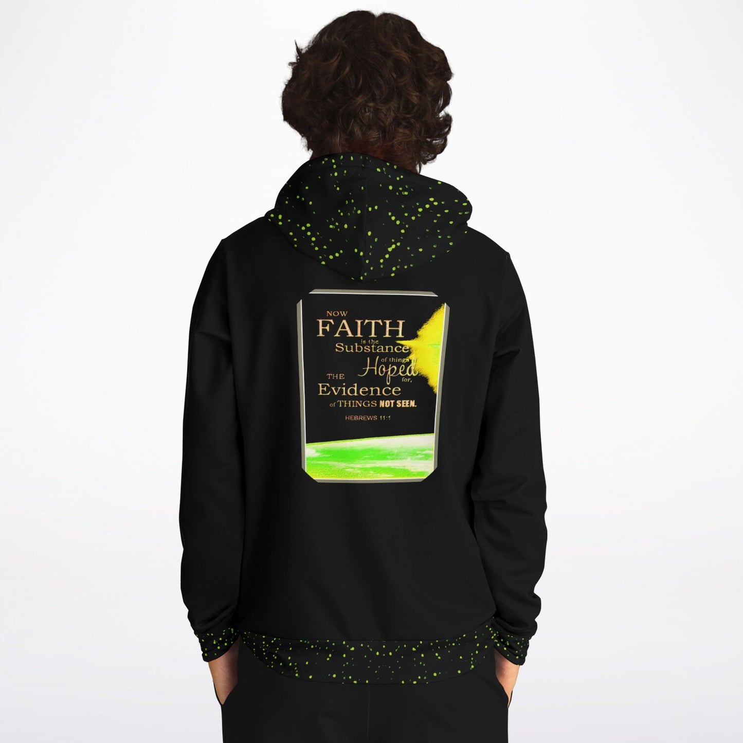 Faith 01 Designer Fashion Triblend Fleece Lined Unisex Pullover Hoodie