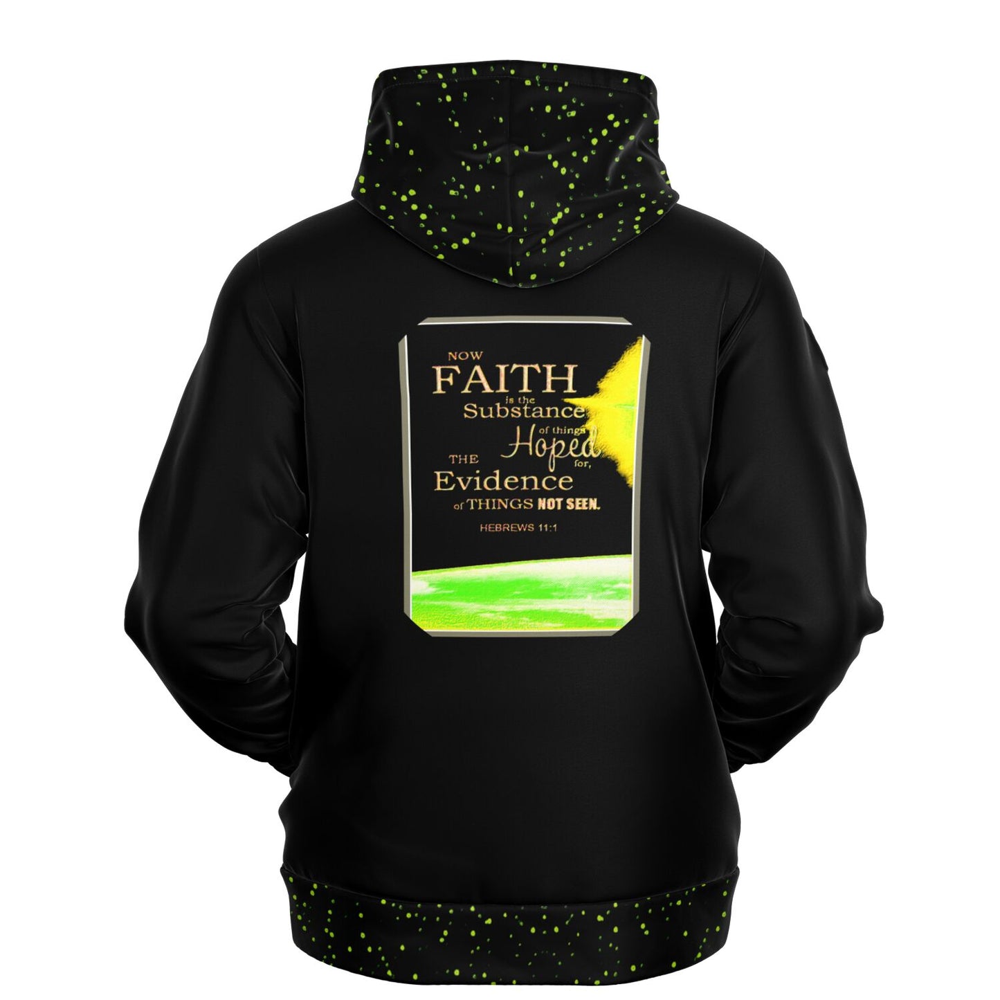 Faith 01 Designer Fashion Triblend Fleece Lined Unisex Pullover Hoodie