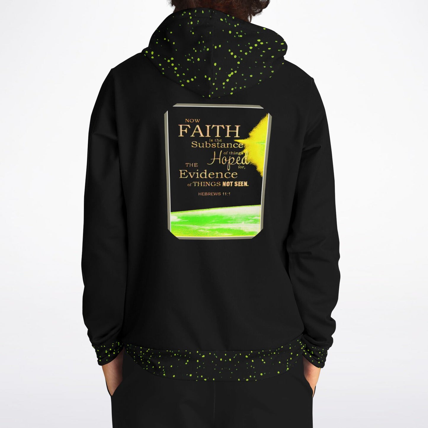 Faith 01 Designer Fashion Triblend Fleece Lined Unisex Pullover Hoodie