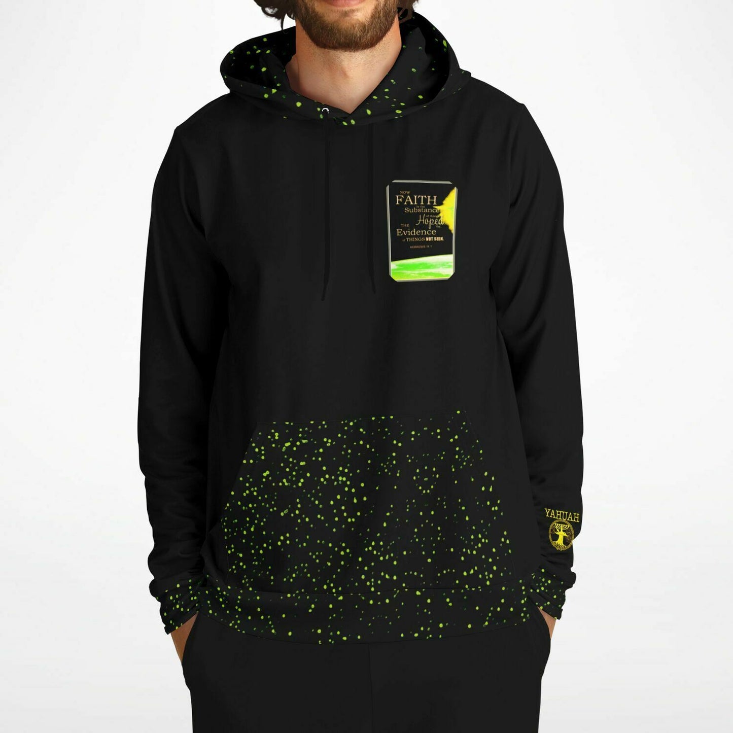 Faith 01 Designer Fashion Triblend Fleece Lined Unisex Pullover Hoodie