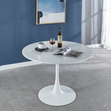 Carica l&#39;immagine nel visualizzatore di Gallery, 42.1&quot; White Mid Century Tulip Dining Table with Round Mdf Table Top (seats 4-6 people)
