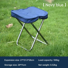 Load image into Gallery viewer, Aluminum Alloy Outdoor Portable Folding Stool (Black, Dark Green, Navy Bliue)
