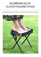 Load image into Gallery viewer, Aluminum Alloy Outdoor Portable Folding Stool (Black, Dark Green, Navy Bliue)
