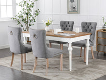 Charger l&#39;image dans la galerie, High-end Tufted Solid Wood Contemporary Flax Upholstered Linen Dining Chair with Wood Legs Nailhead Trim 2-Pcs Set, Gray
