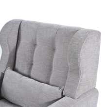 Load image into Gallery viewer, Chenille Accent Armchair with Pillow, Gray
