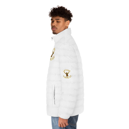 All Praise The Most High Yahuah 01-01 Men's Designer Puffer Jacket, White