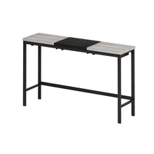 Charger l&#39;image dans la galerie, Modern Design Kitchen Dining Table, Pub Table, Long Dining Table Set with 3 Stools, Convenient Hanging Stool Design (Grey+Black)
