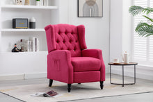 Carica l&#39;immagine nel visualizzatore di Gallery, COOLMORE Modern Upholstered Reclining Accent Armchair, Rose Red
