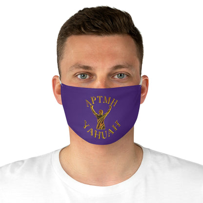 All Praise The Most High Yahuah 01-01 Designer Fabric Face Mask, Purple