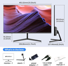 Charger l&#39;image dans la galerie, Sansui 22 Inch IPS 75Hz FHD 1080P HDMI VGA Ports Computer Monitor Ultra-Thin Tilt Adjustable VESA Mount Compatible with Eye Comfort 178° Wide Viewing Angle for Game and Office
