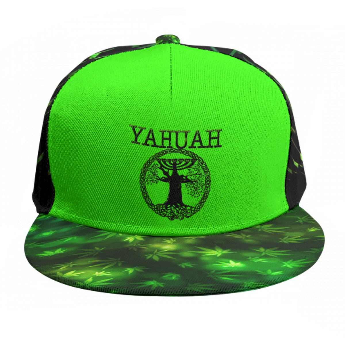 Yahuah-Green Master 01 Designer Flat Brim Baseball Cap