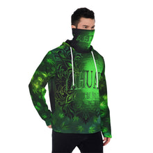 Load image into Gallery viewer, Yahuah-Green Master 01 Men&#39;s Designer Pullover Hoodie with Face Mask
