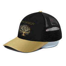 Charger l&#39;image dans la galerie, Yahuah-Tree of Life 01 Elect Designer Trucker Cap with Black Half Mesh
