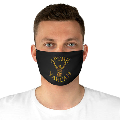 All Praise The Most High Yahuah 01-01 Designer Fabric Face Mask, Black