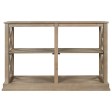 Load image into Gallery viewer, TREXM Sofa Table with 3-Tier Open Storage Spaces and “X” Legs (White Wash)
