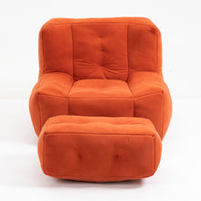 Charger l&#39;image dans la galerie, Fluffy Bean Bag Chair with Memory Foam and Ottoman
