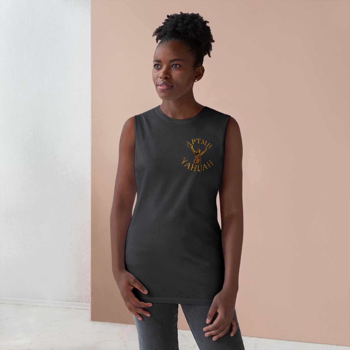 All Praise The Most High Yahuah 01-01 Designer AS Colour Unisex Barnard Tank (10 colors)