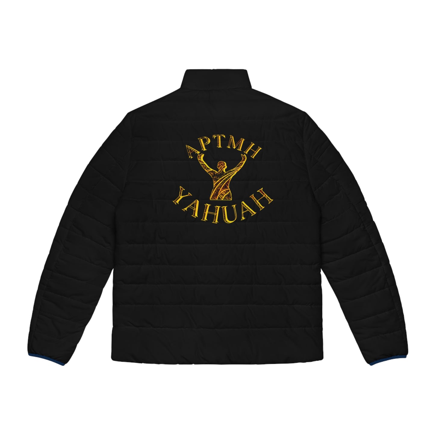 All Praise The Most High Yahuah 01-01 Men's Designer Puffer Jacket, Black