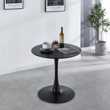 Charger l&#39;image dans la galerie, Mid Century 31.5&quot; Small Round MDF Black Tulip Dining Table for 2-4 People

