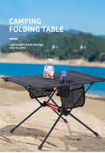 Cargar imagen en el visor de la galería, Portable Ultra Light Folding Camp Table with Cup Holders (Black/Blue)
