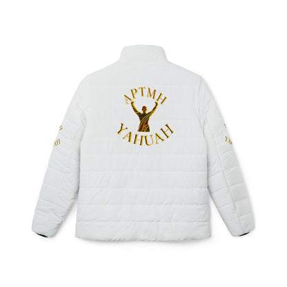 All Praise The Most High Yahuah 01-01 Ladies Designer Puffer Jacket, White