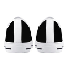 Load image into Gallery viewer, Yahuah-Tree of Life 01 Ladies Low Top Canvas Shoes (Black/White)
