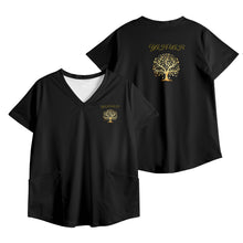 Cargar imagen en el visor de la galería, Yahuah-Tree of Life 01 Ladies Designer Scrub T-shirt
