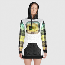 Load image into Gallery viewer, Picture Plaided 01-01 Designer Velvet Hoodie Dress
