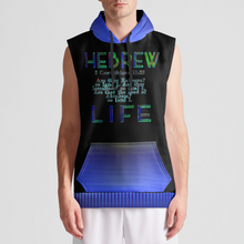 Cargar imagen en el visor de la galería, Hebrew Life 02-05 Sudadera con capucha sin mangas de diseñador para hombre 
