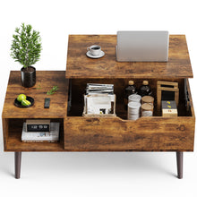 Carica l&#39;immagine nel visualizzatore di Gallery, Sweetcrispy Lift Top Wood Coffee Storage Table with Hidden Compartment
